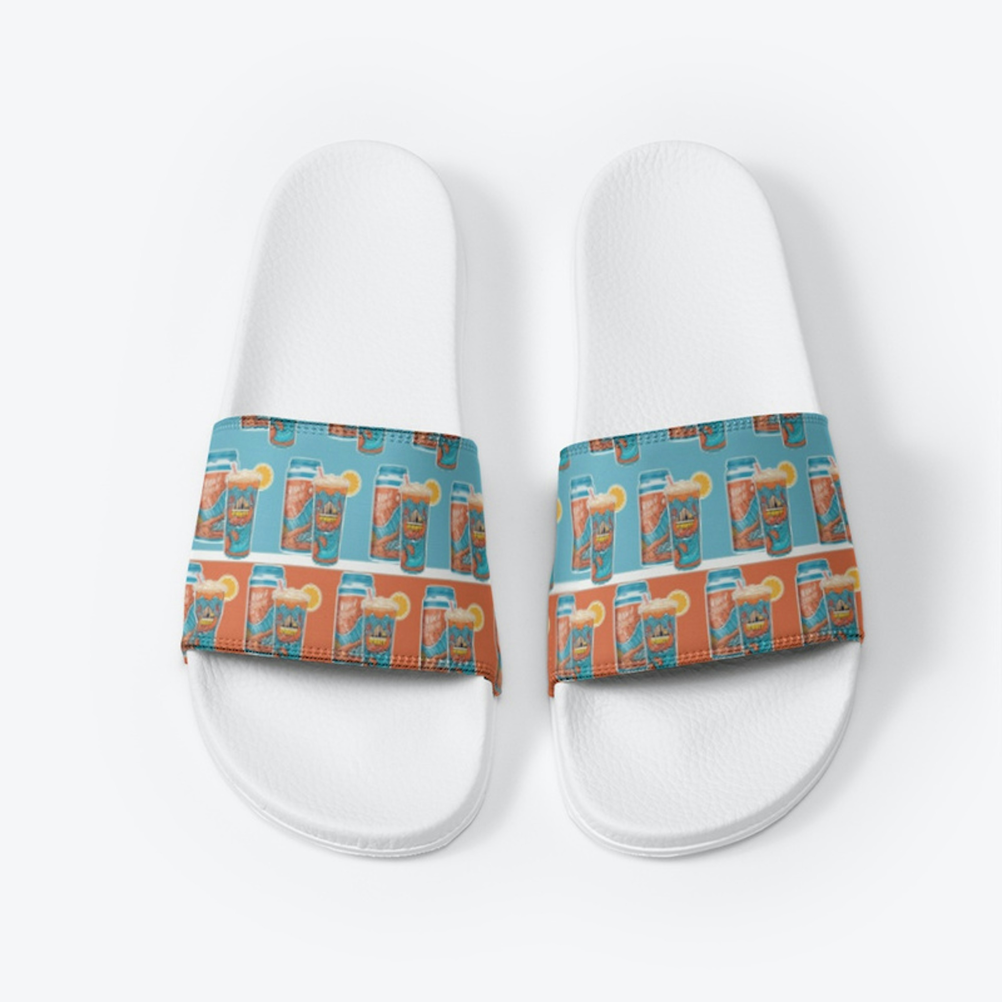 Sand and Sip , white deco slides 