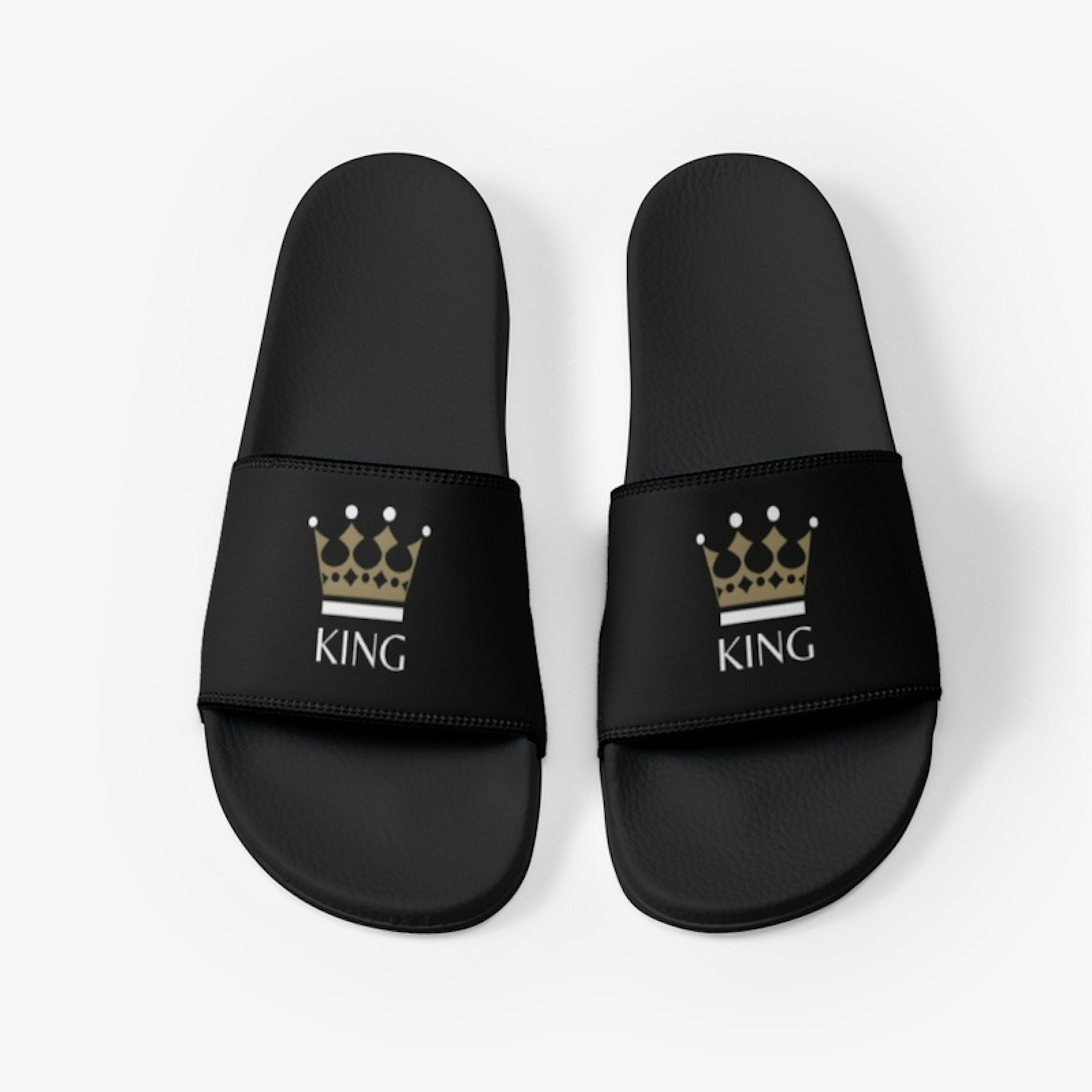King crown title , black deco slides