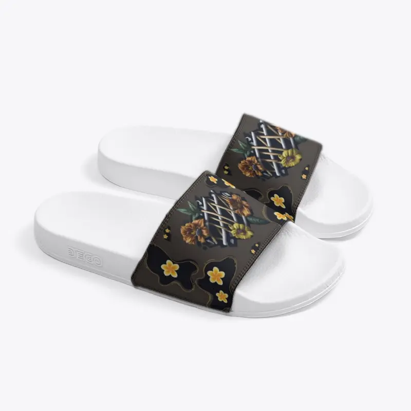 floral art,dune,white deco slides